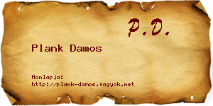 Plank Damos névjegykártya